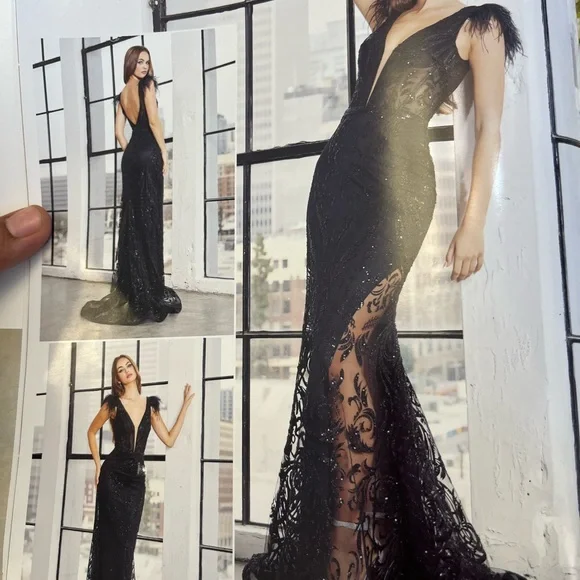 Black formal gown - Picture 3 of 5